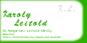 karoly leitold business card